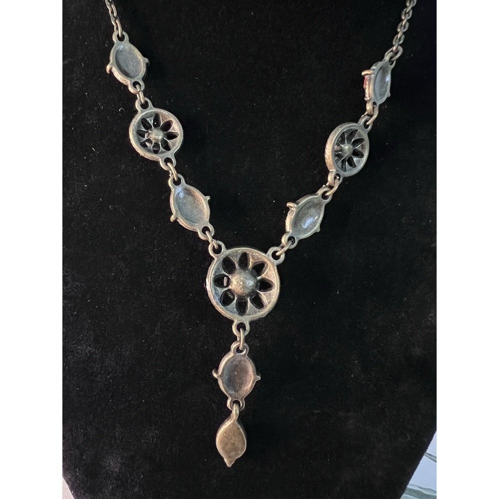 Vintage Nina Ricci Necklace Elegant Classic Brass-tone Gift Gothic Sophisticated - Picture 5 of 11